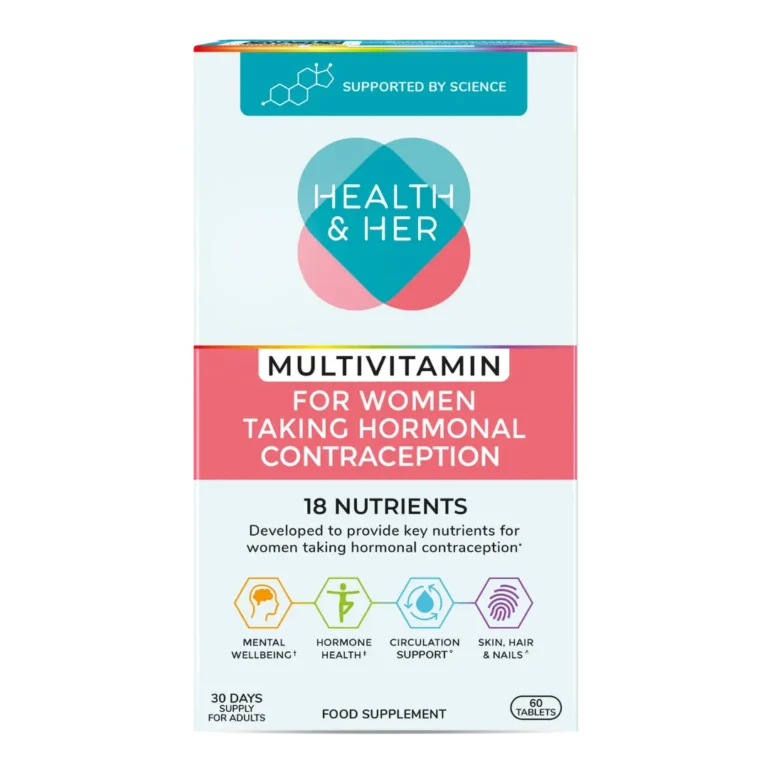 Health & Her Multivitamin for Women Taking Hormonal Contraception 60 Capsules