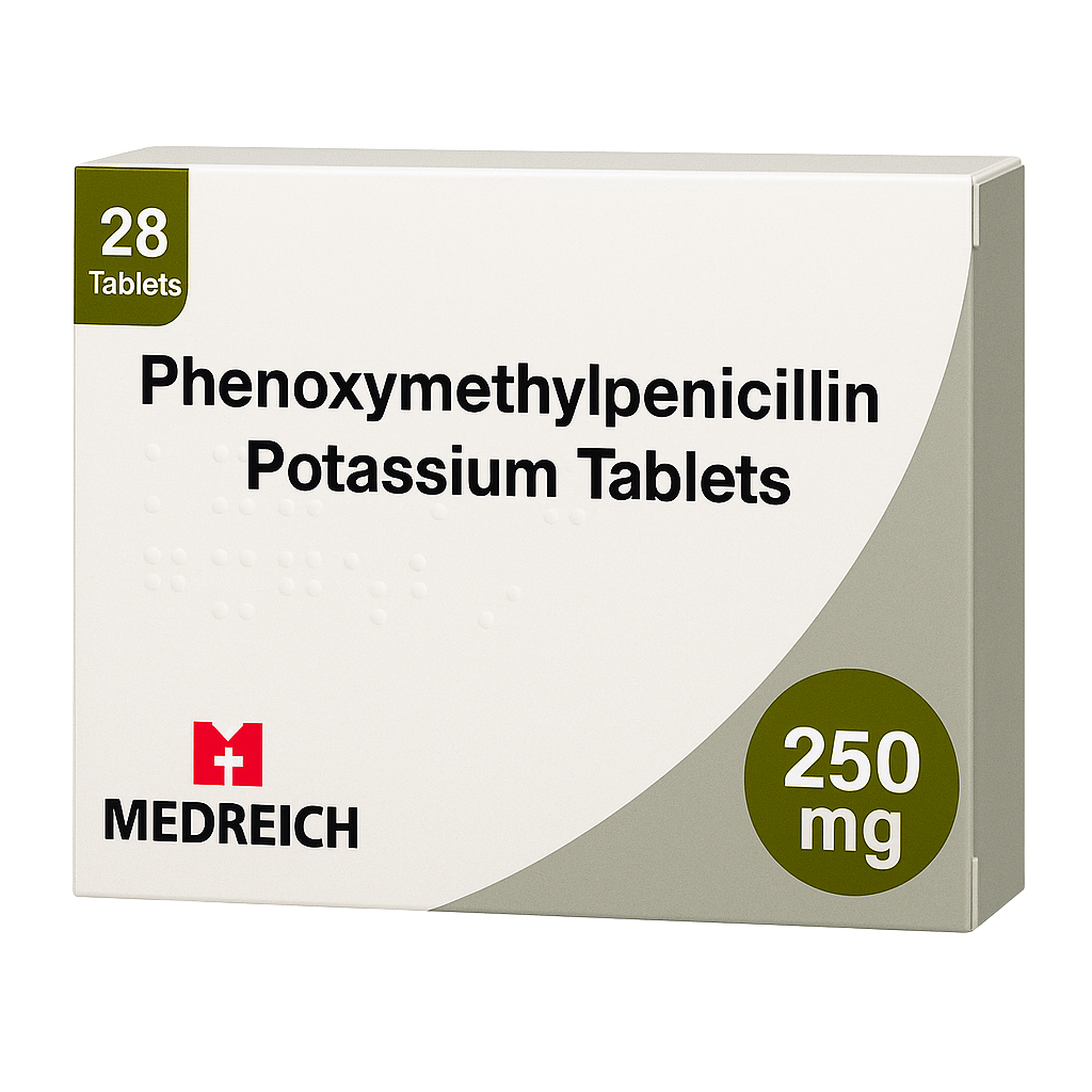 Phenoxymethylpenicillin Potassium Tablets 250mg – 28 Tablets